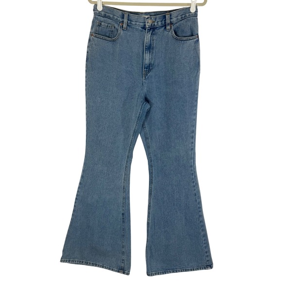 Pacsun High Rise Flare Jeans Size 30 Light Wash Denim Lovers Come & Go - Picture 1 of 13